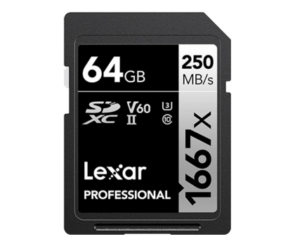 Karta pamięci SD Lexar 64GB 1667x Professional SDXC UHS-II U3 V60